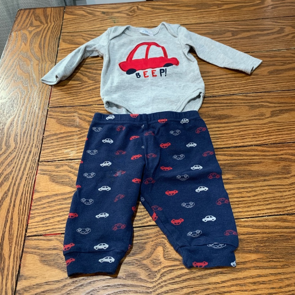 Car onesie and matching pants